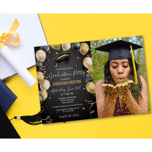 Invitation pour une fête de remise de diplômes ave