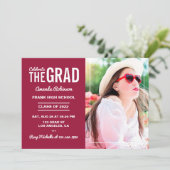 Invitation pour une fête de remise de diplômes rou (Debout devant)