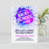 Invitation pour une fête de rentrée scolaire avec  (Debout devant)