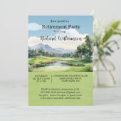 Invitation pour une fête de retraite sur le thème (Debout devant)