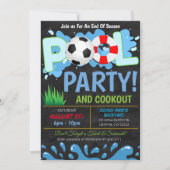 Invitation pour une fête de soccer au bord de la p (Devant)