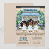 Invitation pour une fête de spa afro-américaine (Devant / Derrière)