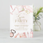 Invitation pour une fête de Spa pour filles • Aqua (Debout devant)
