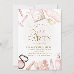 Invitation pour une fête de Spa pour filles • Aqua