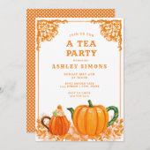 Invitation pour une fête de thé à la citrouille au (Devant / Derrière)