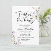 Invitation pour une fête de thé de mariage de fleu (Debout devant)