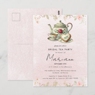 Invitation pour une fête de thé de mariage Floral 