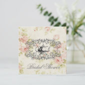 Invitation pour une fête de thé de mariage floral (Debout devant)