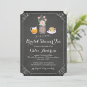 Invitation pour une fête de thé de mariage sur tab (Debout devant)