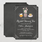Invitation pour une fête de thé de mariage sur tab (Devant / Derrière)