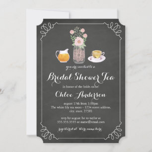 Invitation pour une fête de thé de mariage sur tab