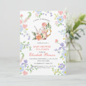 Invitation pour une fête de thé pour bébé 'Un bébé (Debout devant)