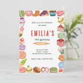 Invitation pour une fête de thème de dessert Sweet (Debout devant)