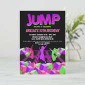 Invitation pour une fête de trampoline pour filles (Debout devant)