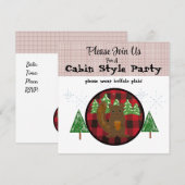 Invitation pour une fête de vacances dans une caba (Devant / Derrière)