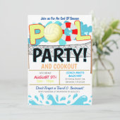 Invitation pour une fête de volley-ball au bord de (Debout devant)