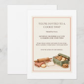 Invitation pour une fête d'échange de biscuits suc (Devant / Derrière)