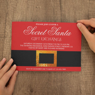 Invitation pour une fête d'échange de cadeaux de N