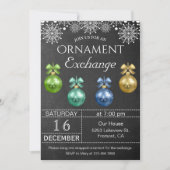 Invitation pour une fête d'échange d'ornements de (Devant)