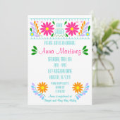 Invitation pour une fête d'embroidery mexicaine tr (Debout devant)