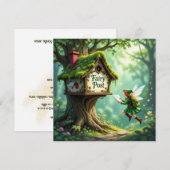 Invitation pour une fête d'enfant de Fée Magique F (Devant / Derrière)