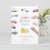 Invitation pour une fête d'enfants sur le thème de (Debout devant)