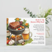 Invitation pour une fête d'été BBQ & Bière  (Debout devant)