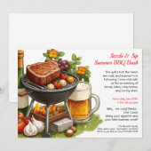 Invitation pour une fête d'été BBQ & Bière  (Devant / Derrière)