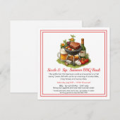 Invitation pour une fête d'été BBQ & Bière  (Devant / Derrière)