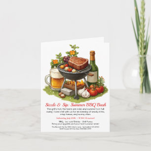 Invitation pour une fête d'été BBQ & Bière