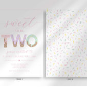 Invitation pour une fête "Deux ans c'est doux" ave