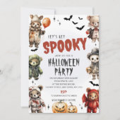 Invitation pour une fête d'Halloween avec des ours (Devant)