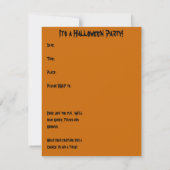 Invitation pour une fête d'Halloween avec une arai (Dos)