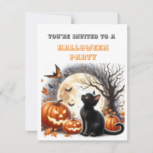 Invitation pour une fête d'Halloween pour enfants (Devant)
