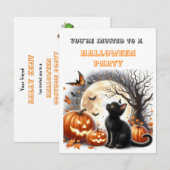 Invitation pour une fête d'Halloween pour enfants (Devant / Derrière)