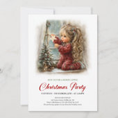 Invitation pour une fête d'hiver Scène de vacances (Devant)
