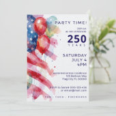 Invitation pour une fête du 4 juillet avec drapeau (Debout devant)