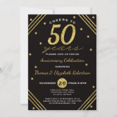 Invitation pour une fête du 50e anniversaire, or f (Devant)