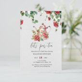 Invitation pour une fête du thé "Let's Par-Tea" (Debout devant)