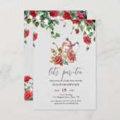 Invitation pour une fête du thé "Let's Par-Tea" (Devant / Derrière)