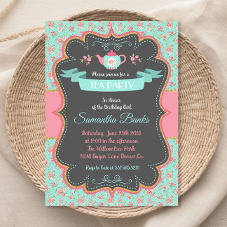 Invitation pour une fête du thé Shabby Chic | Fête