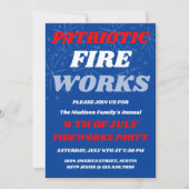 Invitation pour une fête estivale avec feux d'arti (Devant)