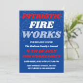 Invitation pour une fête estivale avec feux d'arti (Debout devant)