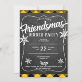 Invitation pour une fête Friendsmas à carreaux Buf (Devant)