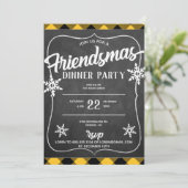 Invitation pour une fête Friendsmas à carreaux Buf (Debout devant)