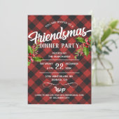 Invitation pour une fête Friendsmas avec motif car (Debout devant)