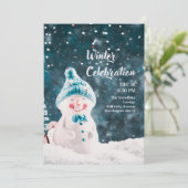 Invitation pour une fête hivernale – Célébration d (Debout devant)