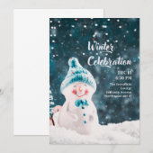 Invitation pour une fête hivernale – Célébration d (Devant / Derrière)