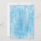 Invitation pour une fête hivernale sur glace bleue (Dos)