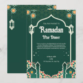 Invitation pour une fête moderne d'Iftar de Ramada (Devant / Derrière)